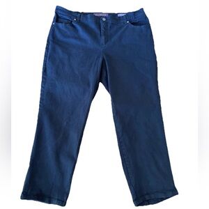 Gloria Vanderbilt Black denim Amanda jeans 5 pocket-ladies 16W short-cotton stre